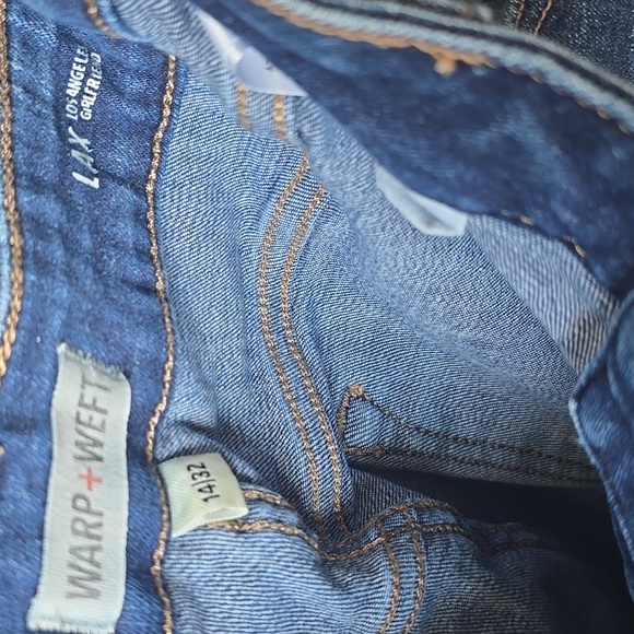 Warp + Weft Women Plus Size Jeans LAX Los Angeles Girlfriend 14/32 Stretchy Soft - Picture 4 of 6